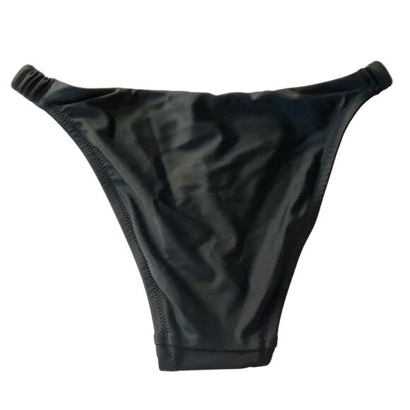 J Crew Black Scrunchie Strap Full Coverage Bikini Bottom Sz XXS NWT - Picture 3 of 12